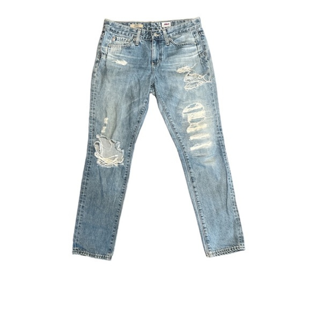 AG Adriano Goldschmied‎ Women’s The Beau Slouchy Skinny Distressed Jeans Sz 25R